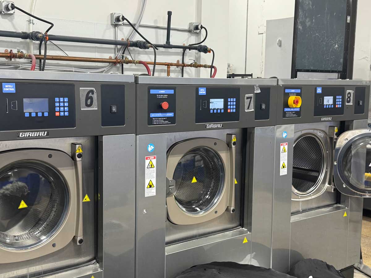 Commercial linen laundry machines