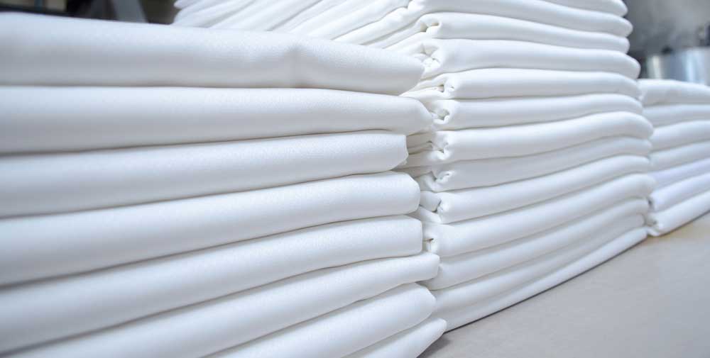 Folded delivered linen